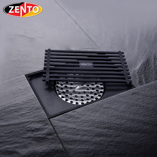 Thoát sàn chống mùi Black series Zento ZT558-B (90x140mm)